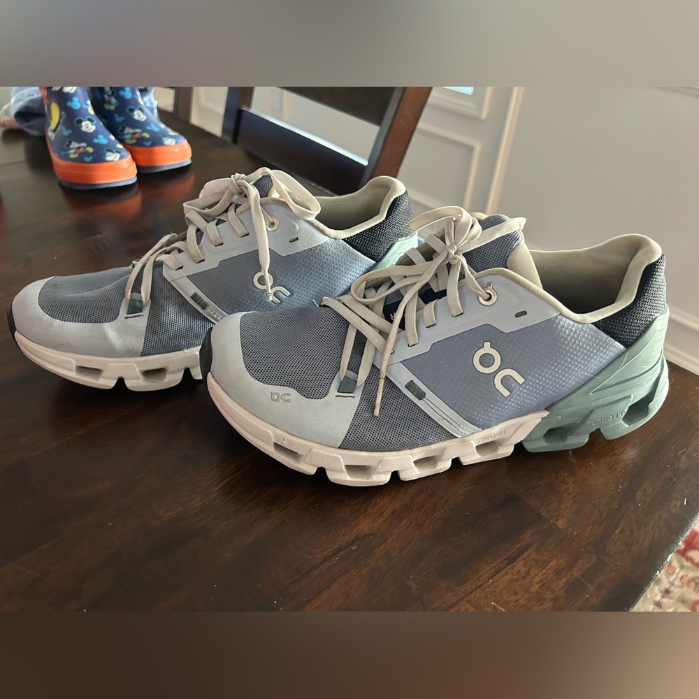On Running Women's Grey Blue Mint Sneakers